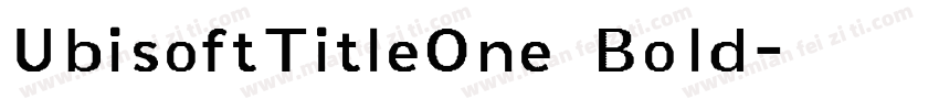 UbisoftTitleOne Bold字体转换